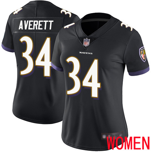 Baltimore Ravens Limited Black Women Anthony Averett Alternate Jersey NFL Football #34 Vapor Untouchable